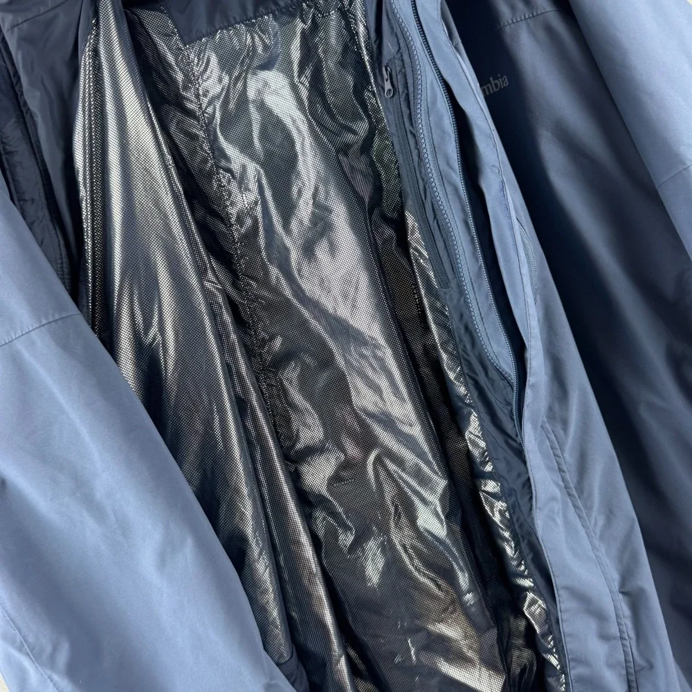 Columbia Lhotse III Interchange Jacket Mens 2XT 2XL Tall Blue 3 in 1 Omnitech